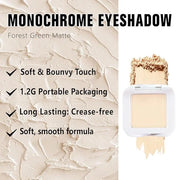 Kaely Pressed Single Eyeshadow Makeup, Vanilla Nude Beige Matte Highly Pigmented Monochrome Eye Shadow Palette, Waterproof...