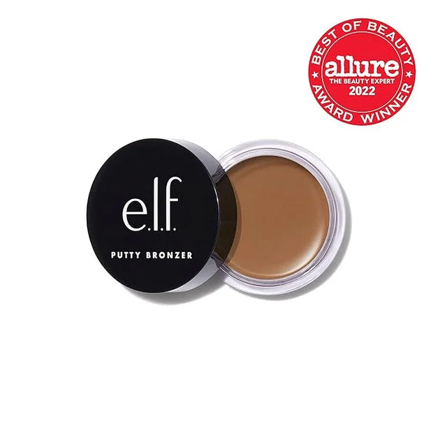 e.l.f. Putty Bronzer, Creamy & Highly Pigmented Formula, Creates a Long-Lasting Bronzed Glow, Infused with Argan Oil & Vit...