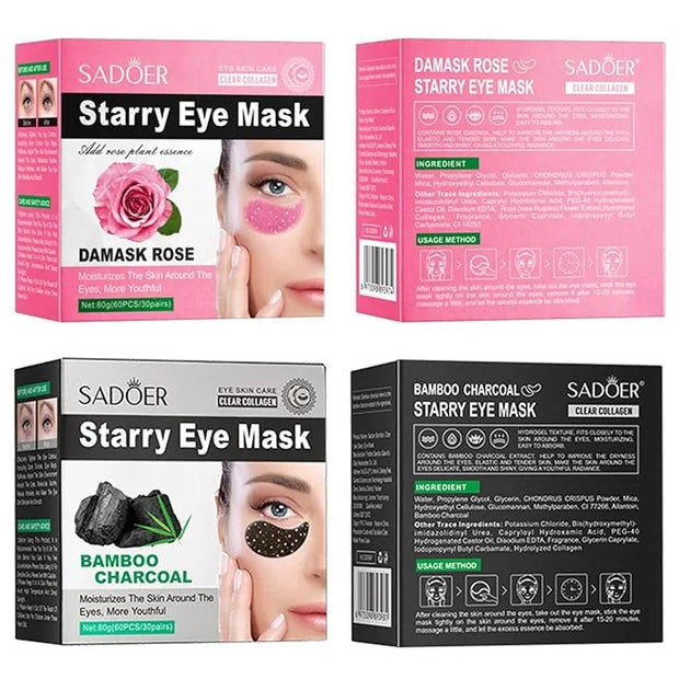 Eye Mask, Under Eye Patches 30 Pairs- Dark Circles, Puffy Eyes Treatments–Reduce Wrinkles and Fine Lines, Hydrating and An...