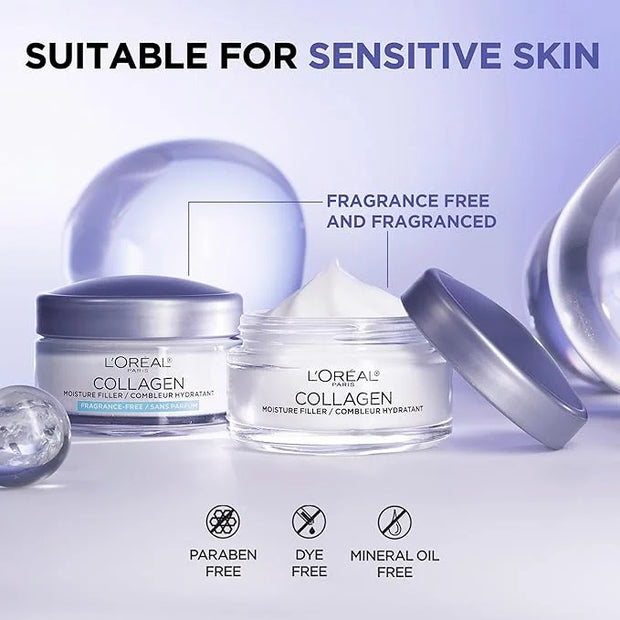 L’Oreal Paris Collagen Daily Face Moisturizer, Reduce Wrinkles, Face Cream 1.7 oz - Product Image