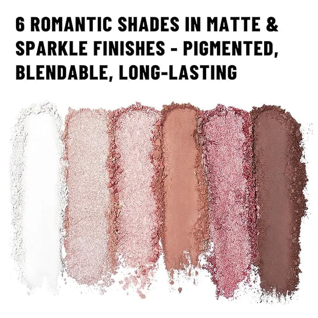 6 Colors Mini Naked Eyeshadow Makeup Palette Blush-colored Neutral Tone Eye Shadow Matte & Shimmer Nude Make Up Pallet wit...