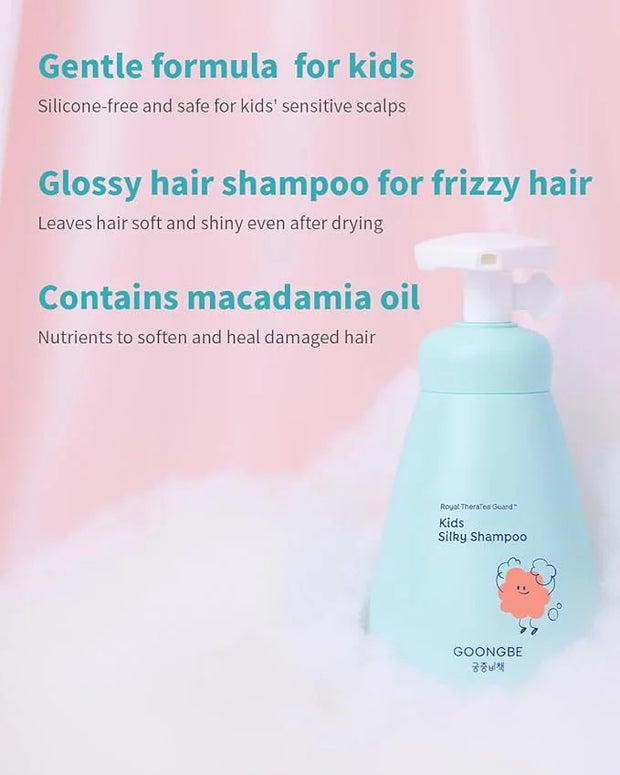 Kids' Silky Shampoo - Korean Kids Hair Softening Shampoo - Shiny and Glossy Hair for Weak, Frizzy and Tangle Prone Hair - ...