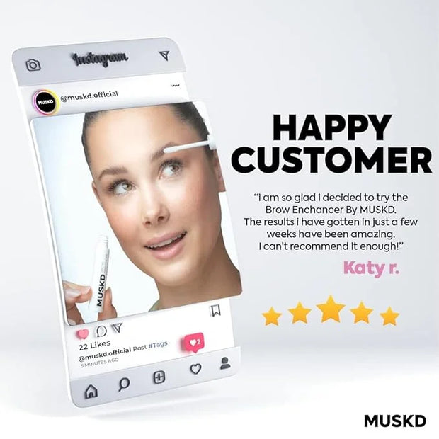 Eyebrow Growth Serum - Best Eyebrow Serum for Women to Grow Brows Fast & Thicker - Hair Growth Enhancer - Natural, Vegan &...