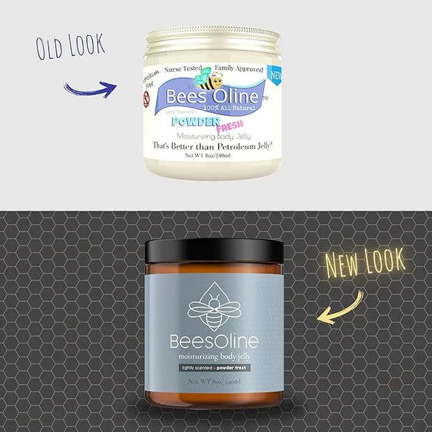 BeesOline Multi-Purpose Organic Moisturizer Powder Fresh Scent-PETROLEUM FREE, Soothes dry cracked itchy skin, protectant ...