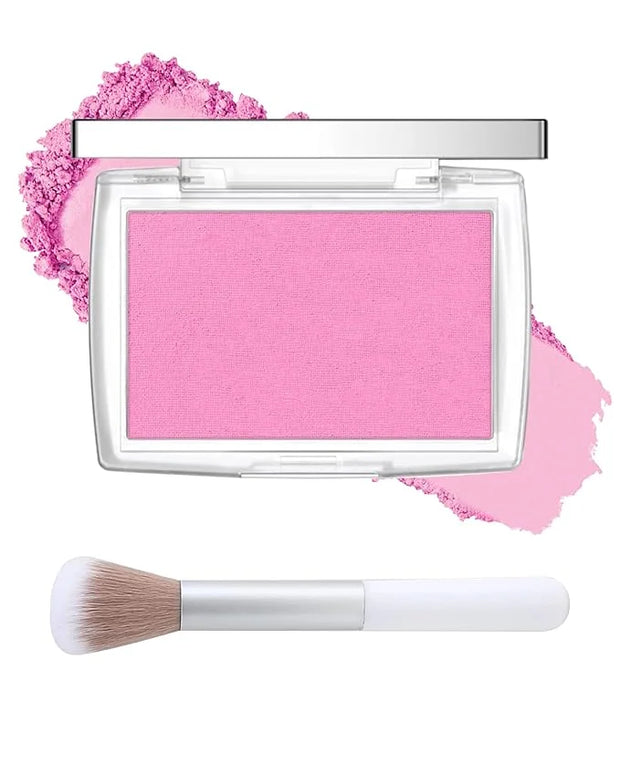 Pink Powder Blush Palette, Matte Powder Makeup Blush for Cheeks, Natural Glow Face Blush Contour Palette, Lightweight,Smoo...