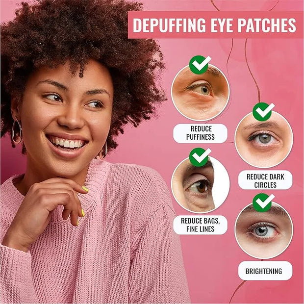 Under Eye Patches for Dark Circles and Puffiness (20 Pairs) - Korean Skin Care Caffeine Collagen Eye Patches for Puffy Eye...