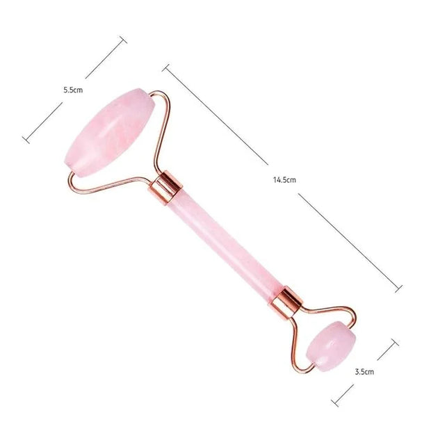 Jade Roller for Face –Rose Quartz Face Roller and Gua Sha Set for Skincare,Und #11 - Product Image