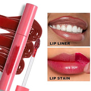Peel Off Lip Tint, Wipe-On Colour Liquid Lipsticks, Tattoo Glaze, Matte High Pigment Long Wear Waterproof Contour Stain, N...