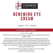 Renewing Eye Cream - Minimize Fine Lines, Promote Hydration & Skin Rejuvenation with Plant-Based Formula - 0.5oz - Product...