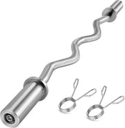 47" Olympic Barbell Curl Bar EZ Bar Strength 440-Pound Capacity - Product Image