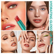 2 Colors Hydrating Lip Gloss,Lip Plumper Gloss,Moisturizing Glossy Transparent Lip Tint Care Lip Chapped Dead Skin Natural...