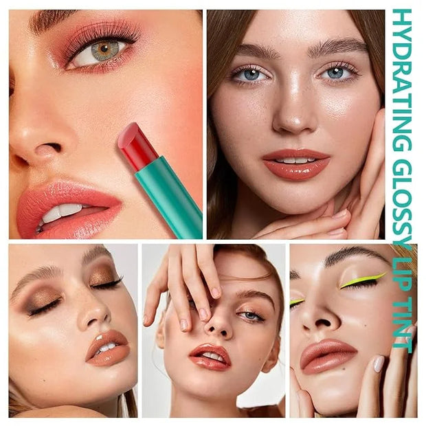 2 Colors Hydrating Lip Gloss,Lip Plumper Gloss,Moisturizing Glossy Transparent Lip Tint Care Lip Chapped Dead Skin Natural...