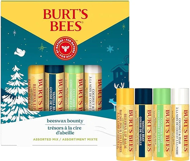 Burt's Bees Lip Balm, Beeswax Bounty Assorted Mix, 4-Pack, 0.15 Oz - Product Image