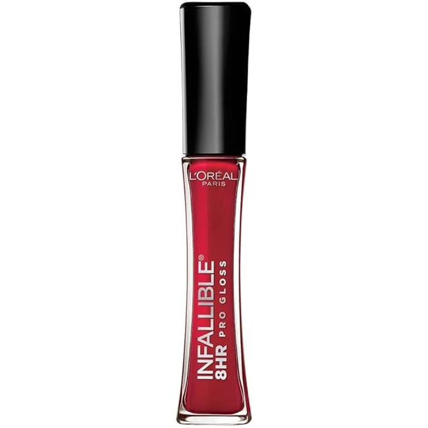 L’Oreal Paris Makeup Infallible 8 Hour Hydrating Lip Gloss, Red Fatale, 0.21 Fl Oz - Product Image