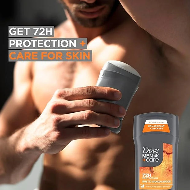 DOVE MEN + CARE Antiperspirant 3 Pack Rustic Sandalwood Deodorant for Men 2.7oz - Product Image