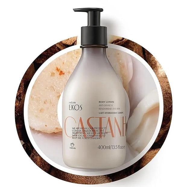 natura - Ekos Castanha (Brazil Nut) Renourishing Body Lotion - Anti-Dryness - Deep Skin Hydration Moisturizer - Vegan Skin...