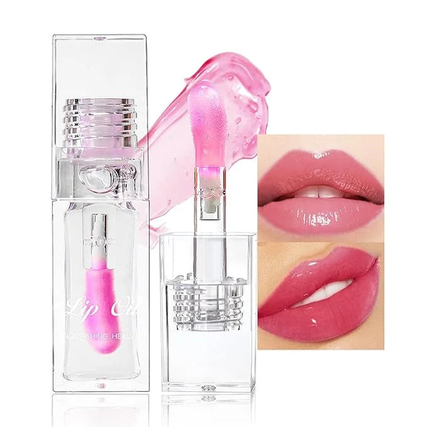 Erinde Magic Color Changing Moisturizing Lip Glow Oil, Plumping Glimmer Changing Lip Oil, Long Lasting Nourishing Lip Glow...