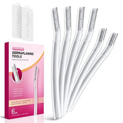 SINAHET Dermaplane Razor for Women Face, (6 Count) Professional Dermaplaning Tool for Peach Fuzz, Facial and Eyebrow Hair ...