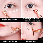 Pimoys 2 Pcs Metal Eye Cream Applicator Face Roller Massager Tool,Eye Massage Wand Stick Women for Facial Massager for Red...