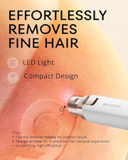 VOGCREST Hair Trimmer, 2 in 1 Facial Hair Remover & Eyebrow Trimmer for Women - Rechargeable, Portable, LED Light (White) ...