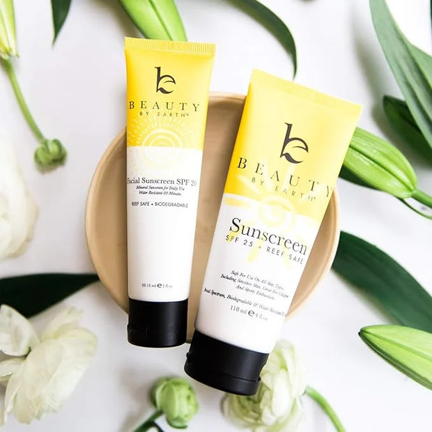 Mineral Sunscreen Set - Face Sunscreen SPF 20 & Body Sunscreen Lotion SPF 25, Zinc Oxide Sunscreen, Reef Friendly Sunscree...