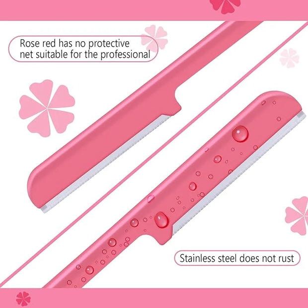 10 Pieces Eyebrow Razor for Women Facial Shaver Razor Brow Shaper Eyebrow Trimmer Dermaplaner Shaping Tool with Cover (Pin...