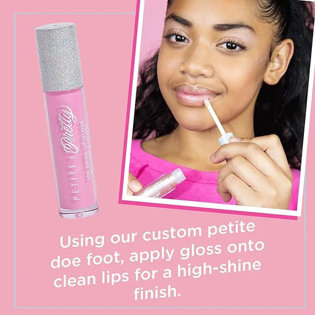 Petite 'n Pretty - Fully Feathered Volumizing Mascara & 10K Shine Lip Gloss (Diamond Heist) - Natural and Non-Toxic Face M...