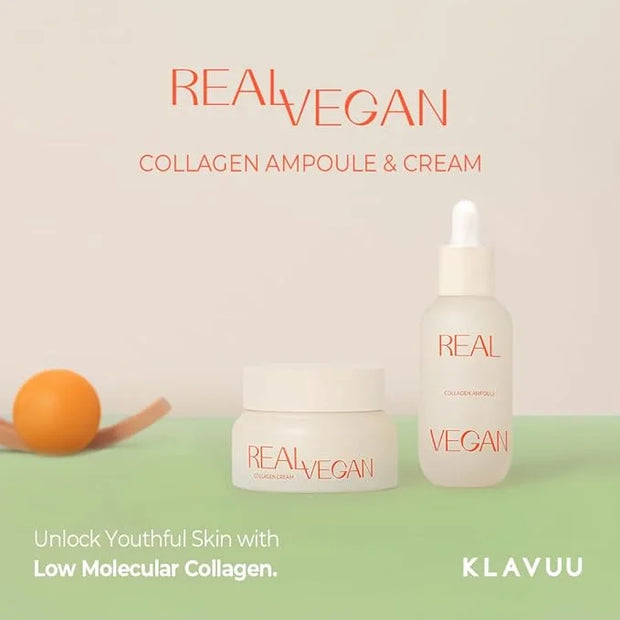 KLAVUU Real Vegan Collagen Cream - Enhances Skin Elasticity, Providing Deep Hydration to Dry Skin for a Radiant, Youthful ...