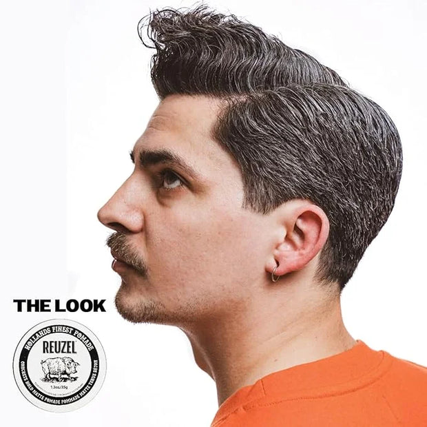 REUZEL Concrete Matte Pomade, Strong All Day Hold, Water Soluble Styling, Matte Finish and Flake Free, Easy To Wash Out, F...