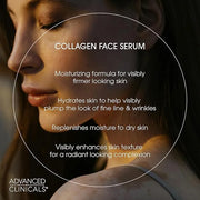 Advanced Clinicals Collagen Serum For Face | Visible Anti Aging Collagen Peptide Serum + Hyaluronic Acid Moisturizer Impro...