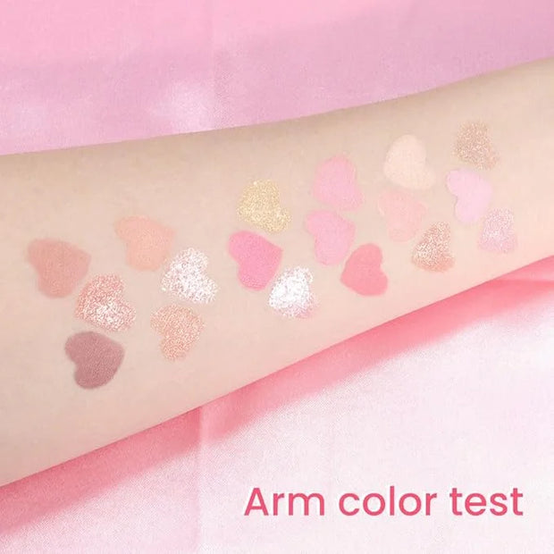 18Colors Nude Pink Rose Gold Shimmery Eyeshadow Palette Makeup,Light Nude Soft Glitter Sparkly Highly Pigmented Eye Shadow...