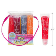 Expressions 24pc Lip Gloss Set, Flavored Lipgloss Squeeze Tubes with Carrying Case, Lip Gloss Set Value Pack, Assorted Fru...