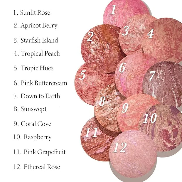 LAURA GELLER NEW YORK Baked Blush-n-Brighten Marbleized Blush + Angled Brush (02 Pink Buttercream, 47mm) - Product Image