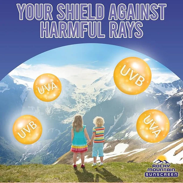 KIDS Rocky Mountain Sunscreen SPF 50 Gallon Sunscreen Lotion | Broad Spectrum UVA/UVB Protection | Hawaii 104 Reef Act Com...