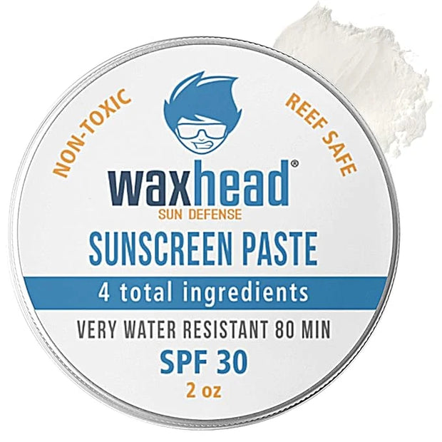 Waxhead Zinc Oxide Sunscreen - Travel Sunscreen Reef Safe Sunscreen SPF 30 Sun Block Sun screen Protector for Face Biodegr...