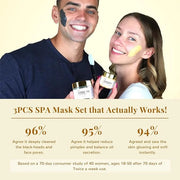 ANAI RUI Face Mask Gift Set, Turmeric Clay Mask - Green Tea Clay Mask - Dead Sea Minerals Mud Mask, Spa Facial Mask Set, F...