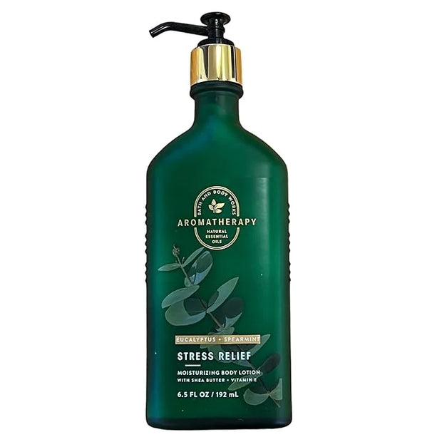 Bath and Body Works Stress Relief Eucalyptus Spearmint Gift Set of 2-6.5 Ounce Moisturizing Body Lotion with Shea Butter a...