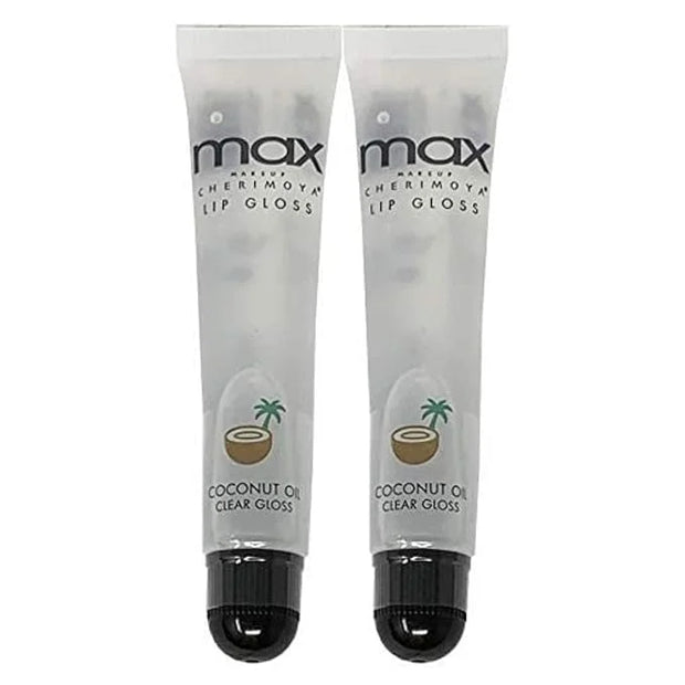 Cherimoya (2Pack) MAX Makeup Lip Polish Coconut Oil Clear Gloss - Product Image