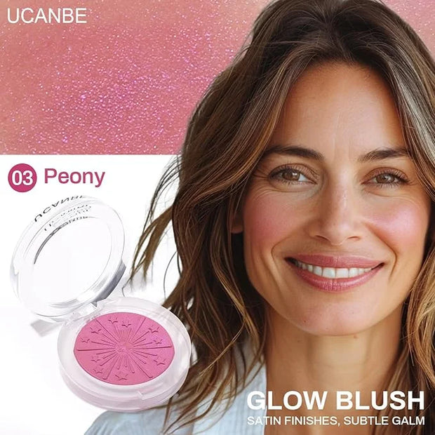 UCANBE Baked Blush for Cheek, Glow Blushing Palette - Seamless Silky Blendable Powder Blush Makeup Palette, Delivering Lon...