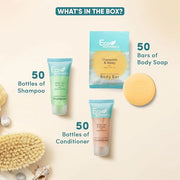 Eco Botanics Soaps & Toiletries Bulk Set | 1-Shoppe Amenities Kit for Hotels & Vacation Rentals | 0.85 oz Shampoo & Condit...