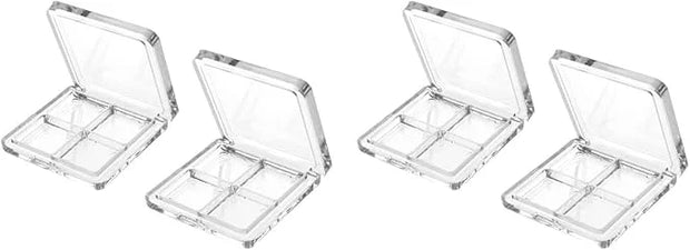 Beaupretty 4 Pieces Empty Eyeshadow Pallet 4 Grids