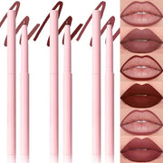 evpct 3Pcs Retractable Lip Liner Pencils Set Pack for Shaping & Sculpting Lips, Mauve Maroon Dark Wine Red Mauve Nude Crea...
