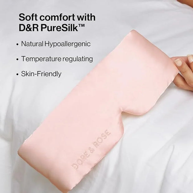 Dore & Rose Deep Sleep Mask Light Blocking, 23 Momme Mulberry Silk Eye Mask, Ultra Soft, Adjustable - Travel Sleeping Mask...