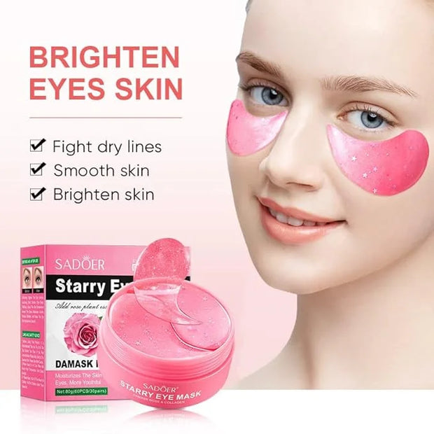 Eye Mask, Under Eye Patches 30 Pairs- Dark Circles, Puffy Eyes Treatments–Reduce Wrinkles and Fine Lines, Hydrating and An...