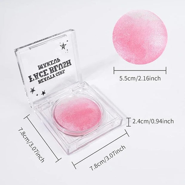 KYDA Pink Baked Blush, Pink Glow Powder for Blush and Highlighter, High Glossy Finish, Lightweight Blendable Shimmer Blush...