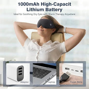 Heated Eye Mask Cordless, Warm Eye Compress for Dry Eyes, Eye Heating Pad for Travel, Dry Eye Mask Heat Therapy for Soothe...