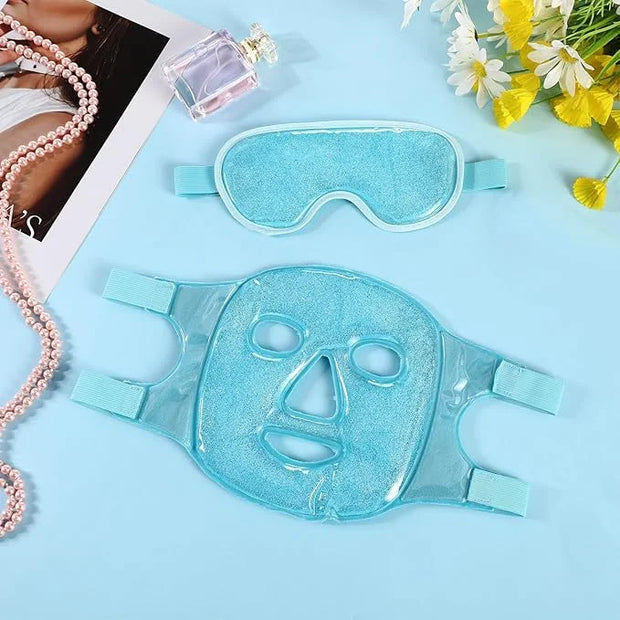 Geyoga Gel Ice Face Eye Mask Cooling Face Eye Masks for Reducing Puffiness, Dark Circles, Redness, Pain Relief, Migraine, ...