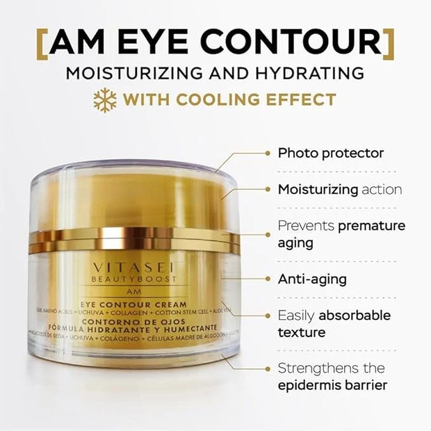 Moisturizing Eye Cream w/Aloe Vera, Collagen, Hyaluronic Acid, Cotton Stem Cells for Dark Circles, Puffiness & Bags - Unde...