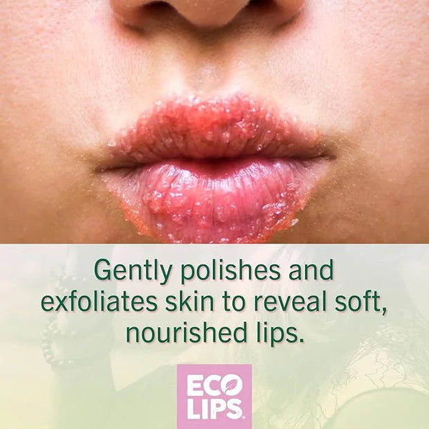 Eco Lips Brown Sugar Lip Scrub 2 Pack - 100% Organic Lip Care Treatment with Organic Sugar and Coconut Oil - Gently Exfoli...