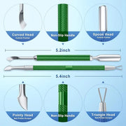2pcs metal dark green cuticle